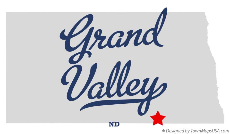 Map of Grand Valley North Dakota ND