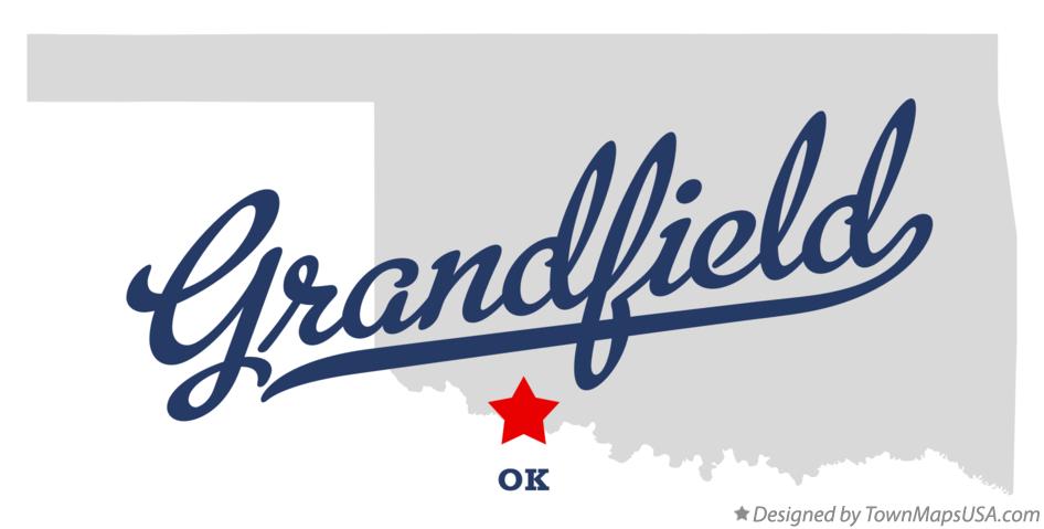 Map of Grandfield Oklahoma OK