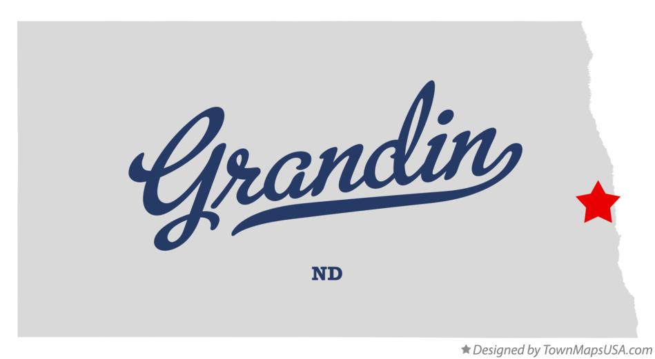 Map of Grandin North Dakota ND