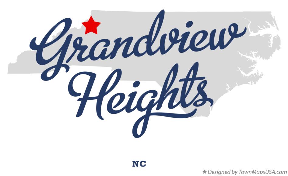 Map of Grandview Heights North Carolina NC