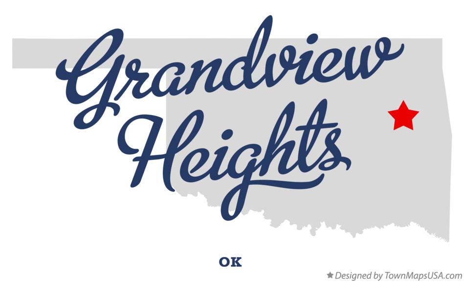 Map of Grandview Heights Oklahoma OK