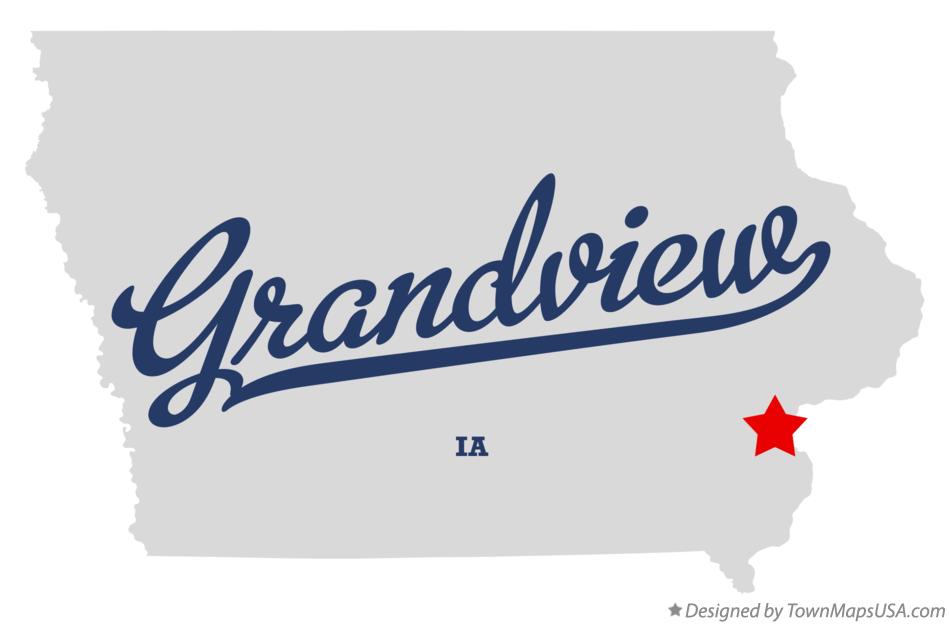 Map of Grandview Iowa IA