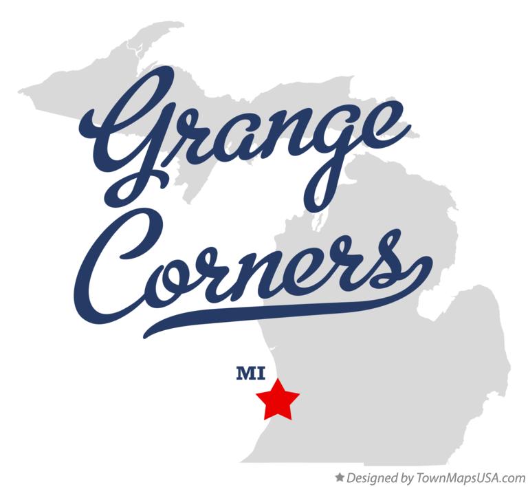 Map of Grange Corners Michigan MI
