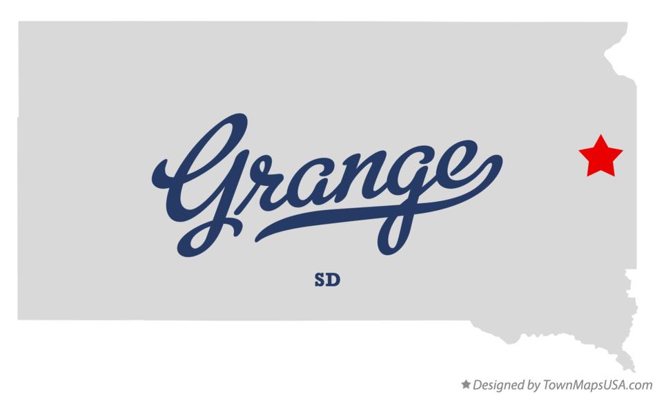 Map of Grange South Dakota SD