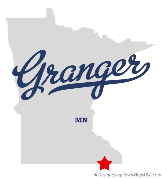 Map of Granger Minnesota MN