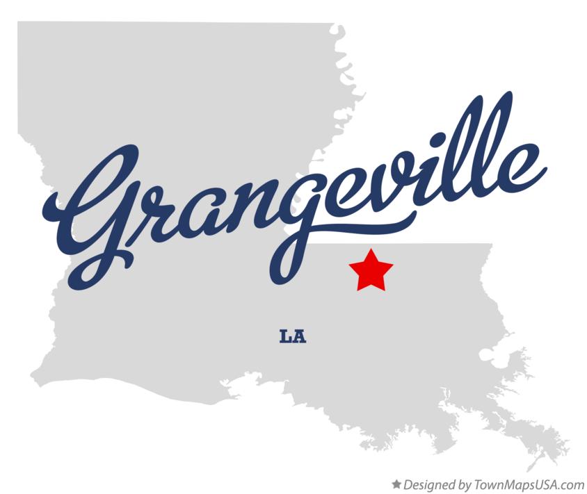 Map of Grangeville Louisiana LA