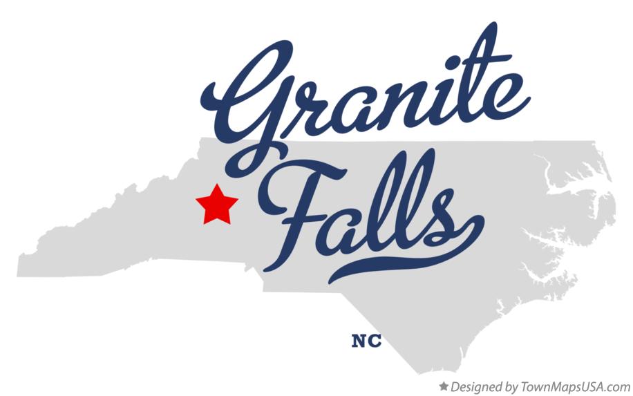 Map of Granite Falls North Carolina NC