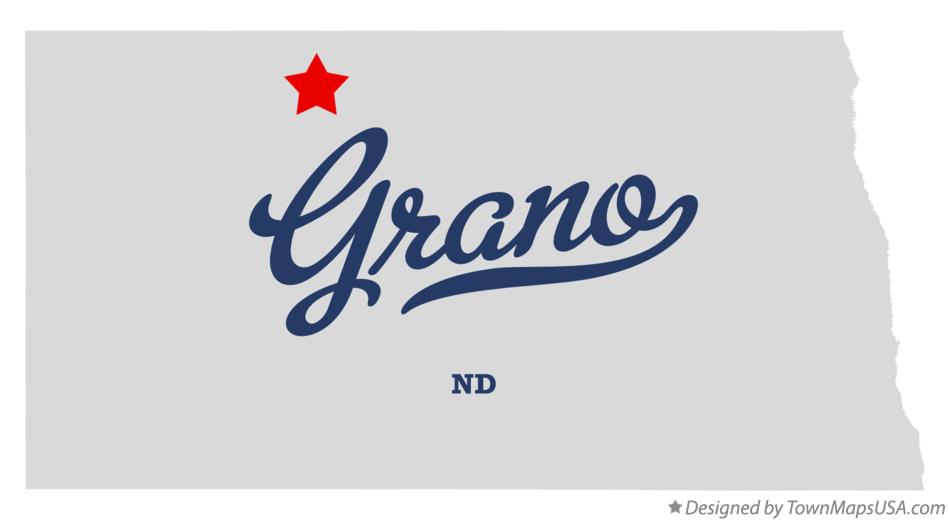 Map of Grano North Dakota ND