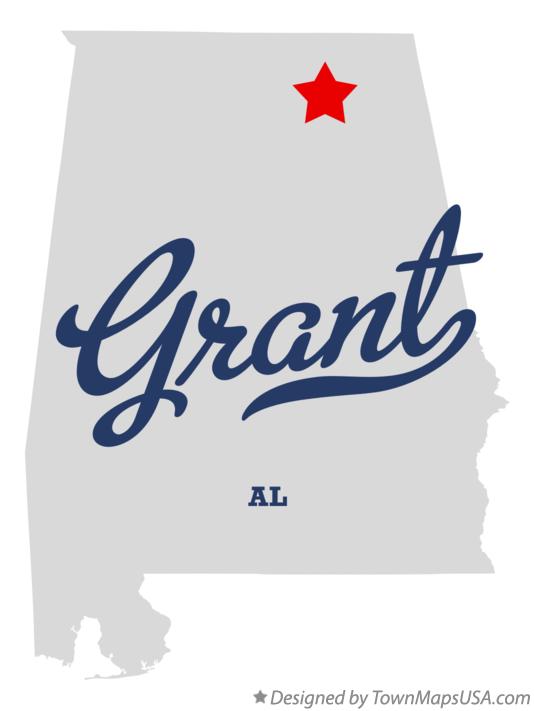 Map of Grant Alabama AL