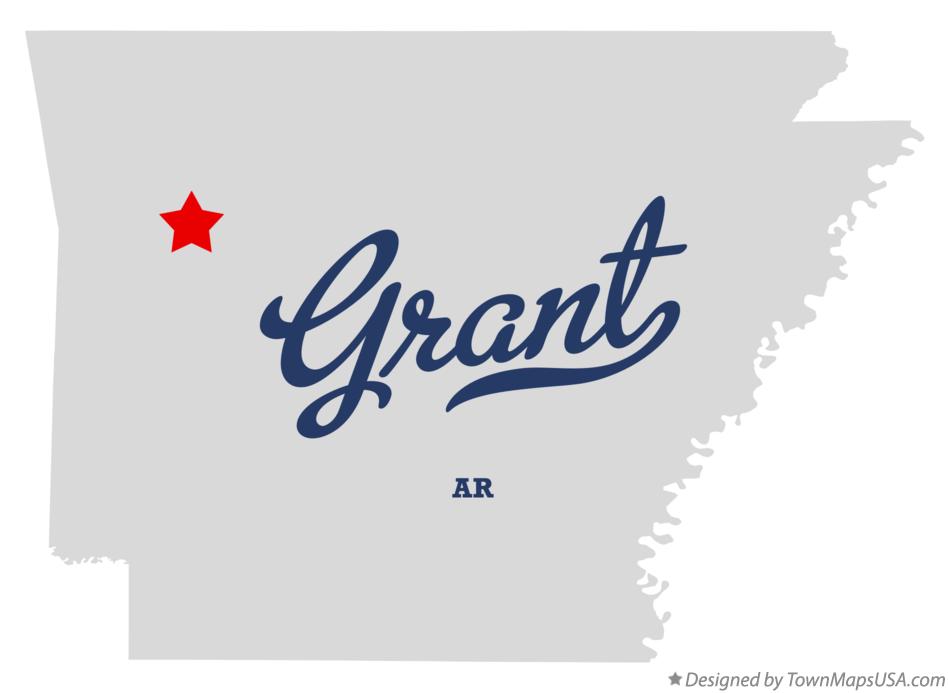 Map of Grant Arkansas AR