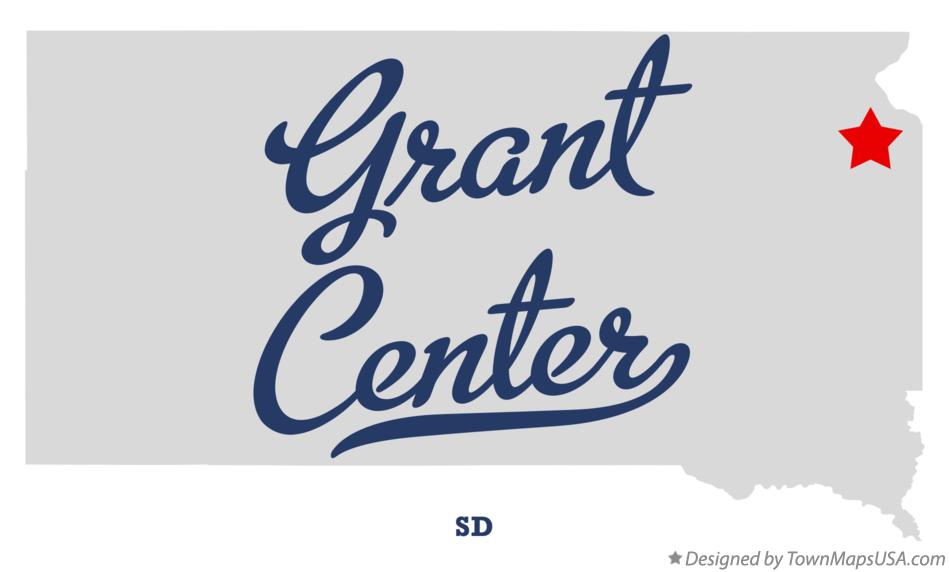 Map of Grant Center South Dakota SD