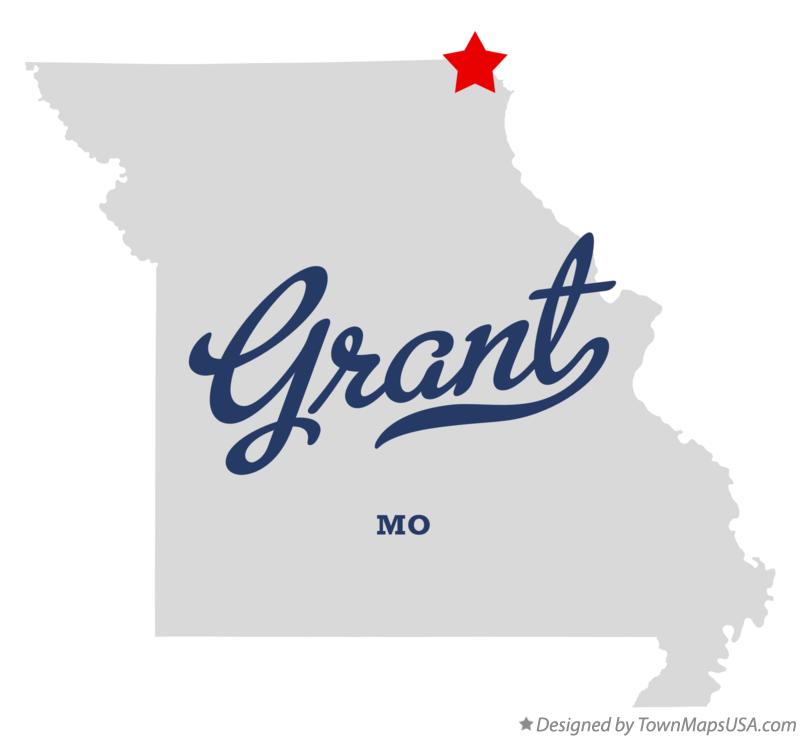 Map of Grant Missouri MO