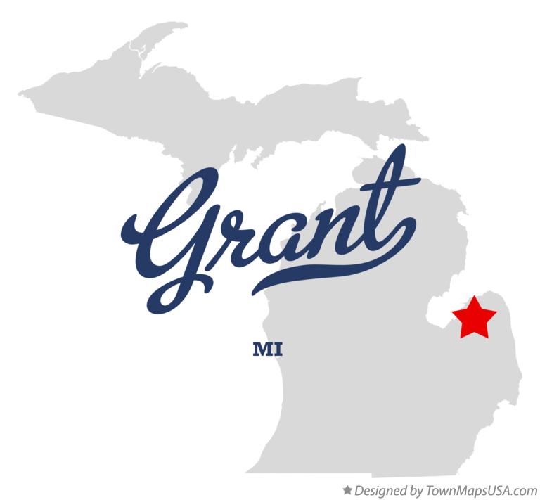 Map of Grant Michigan MI