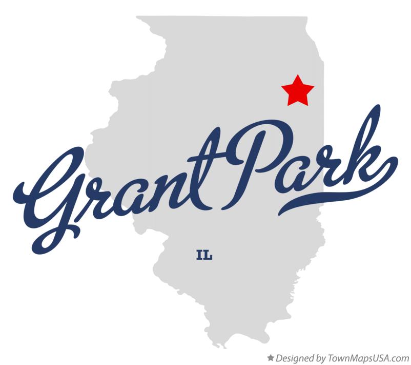 Map of Grant Park Illinois IL