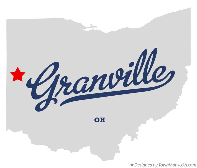 Map of Granville Ohio OH