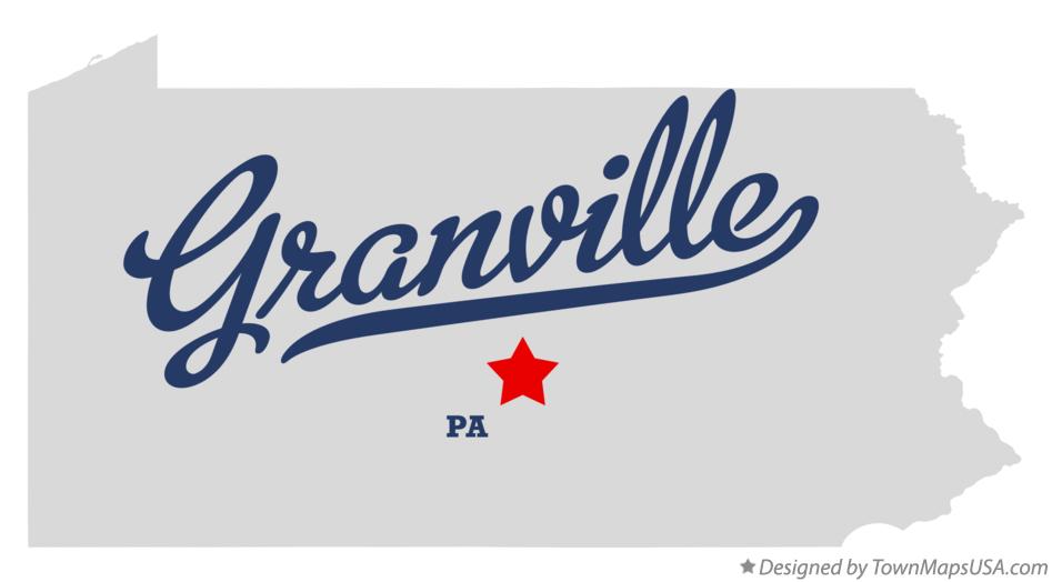 Map of Granville Pennsylvania PA