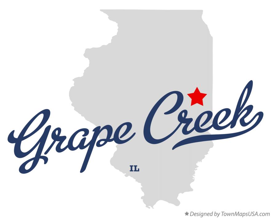 Map of Grape Creek Illinois IL
