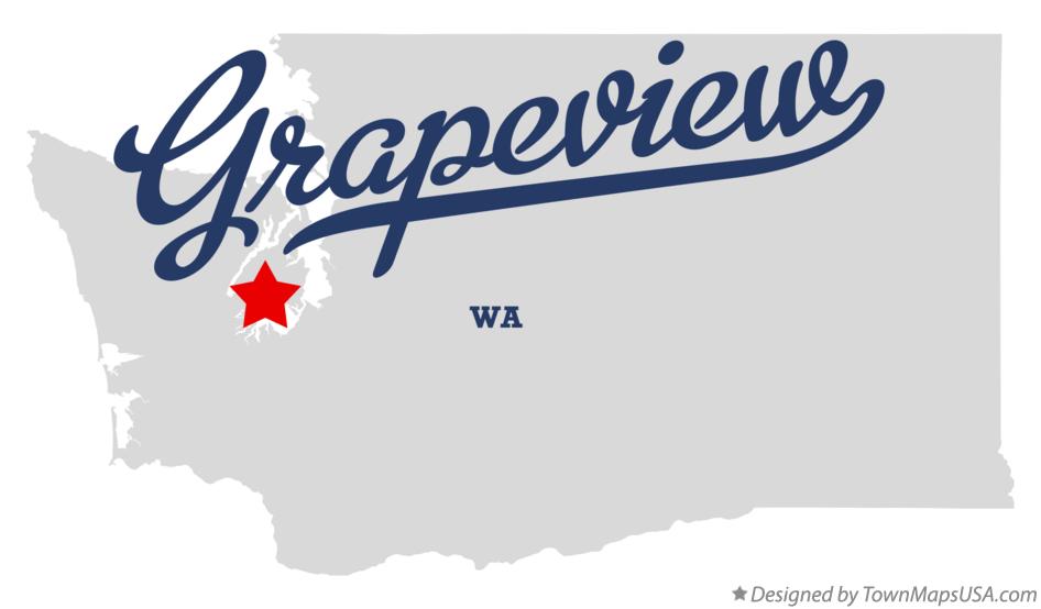 Map of Grapeview Washington WA