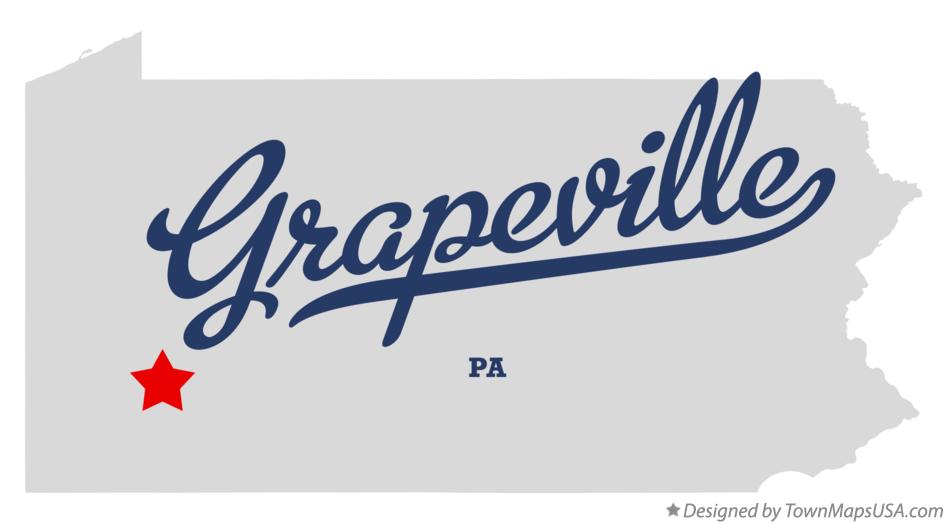 Map of Grapeville Pennsylvania PA