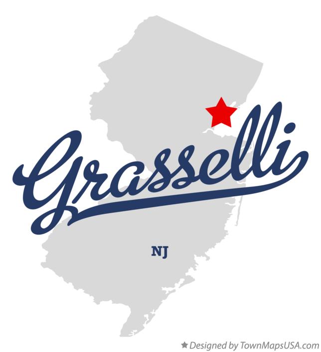 Map of Grasselli New Jersey NJ