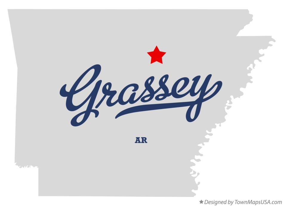 Map of Grassey Arkansas AR