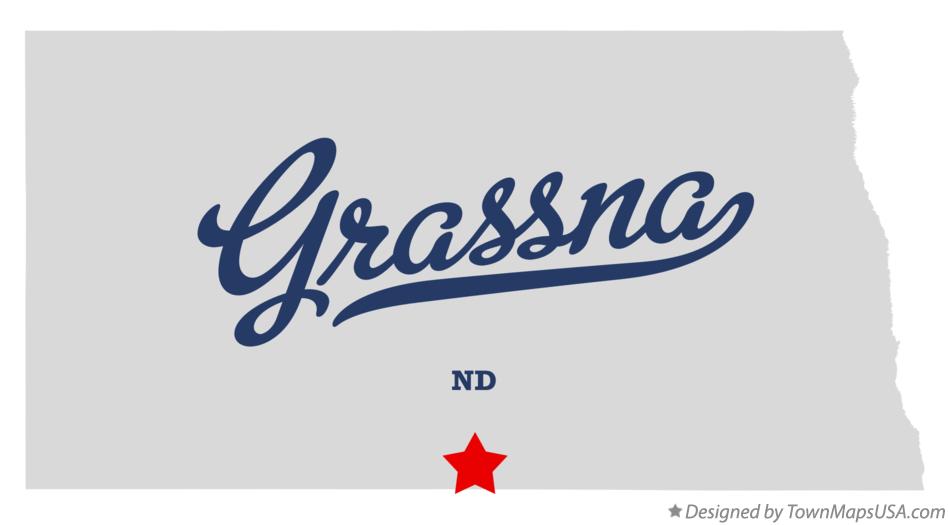 Map of Grassna North Dakota ND