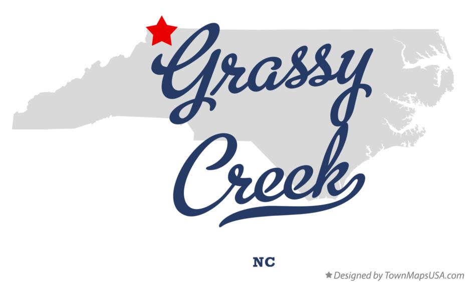 Map of Grassy Creek North Carolina NC
