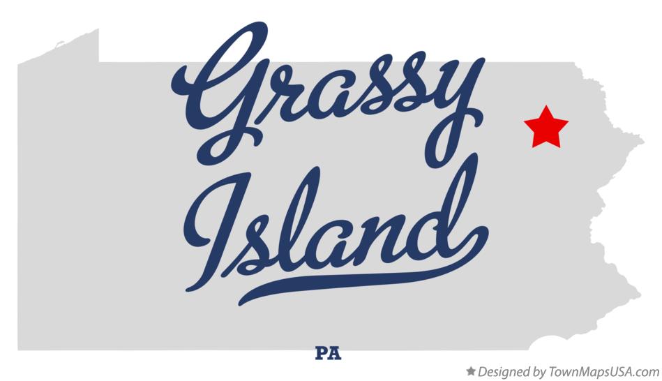 Map of Grassy Island Pennsylvania PA