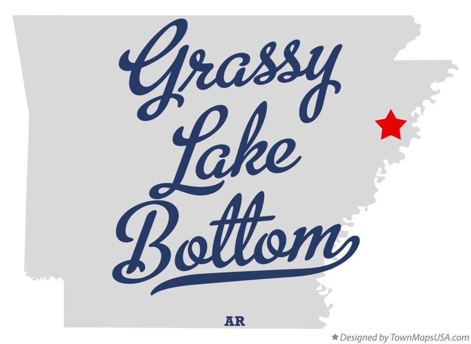 Map of Grassy Lake Bottom Arkansas AR