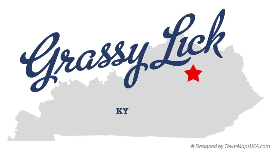 Map of Grassy Lick Kentucky KY