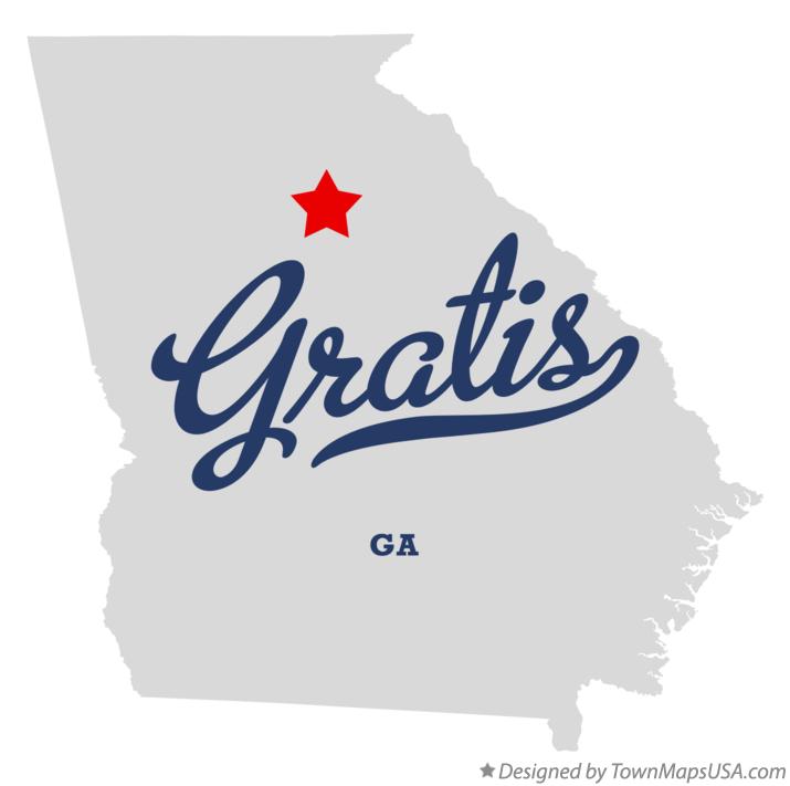 Map of Gratis Georgia GA