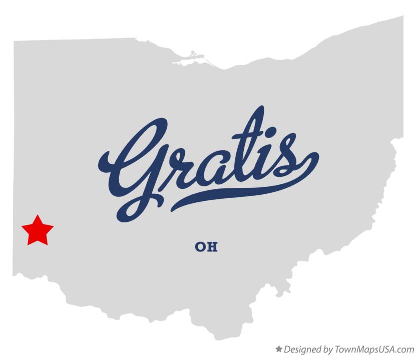 Map of Gratis Ohio OH