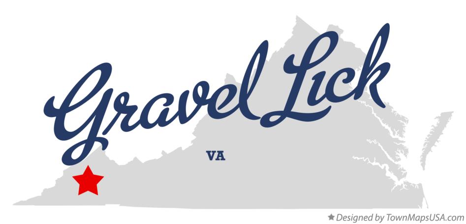 Map of Gravel Lick Virginia VA