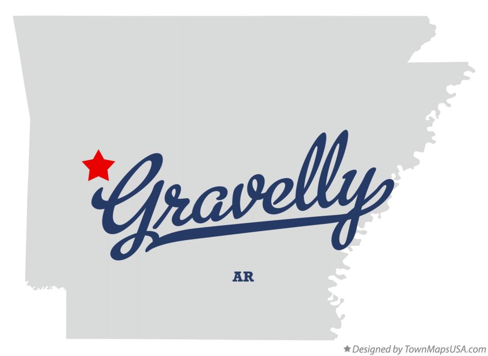 Map of Gravelly Arkansas AR