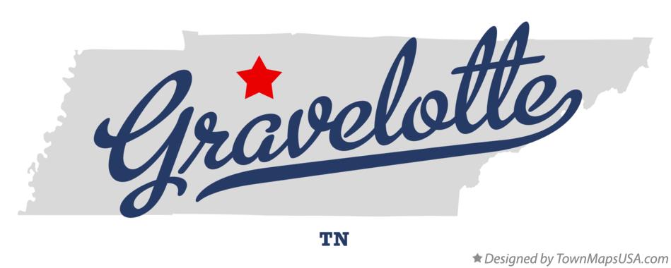 Map of Gravelotte Tennessee TN