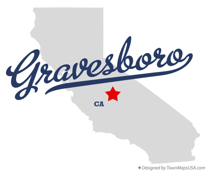 Map of Gravesboro California CA