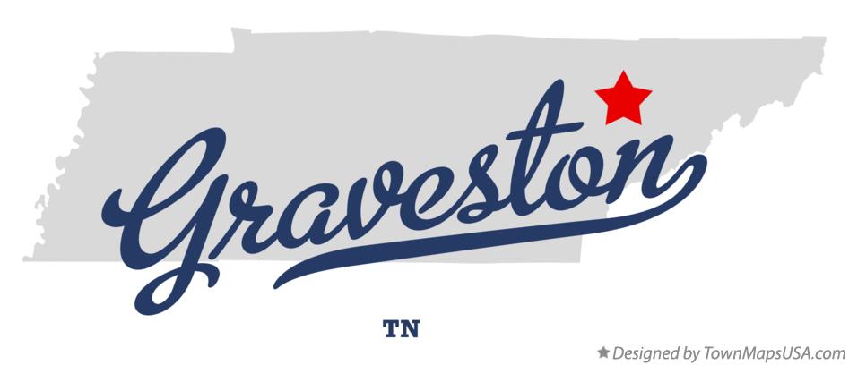 Map of Graveston Tennessee TN