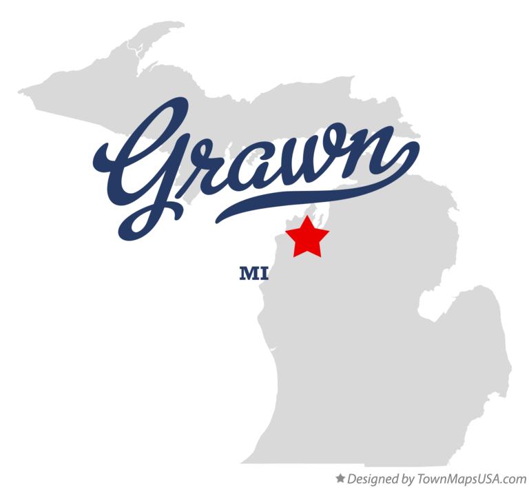 Map of Grawn Michigan MI