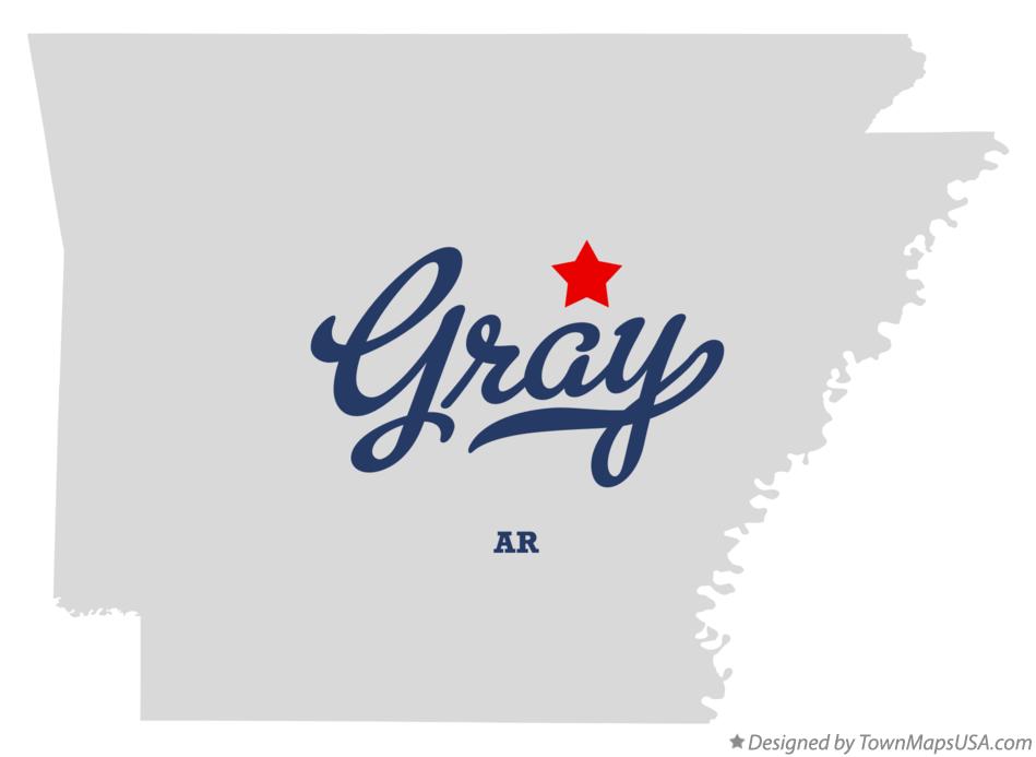Map of Gray Arkansas AR