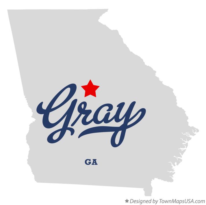 Map of Gray Georgia GA