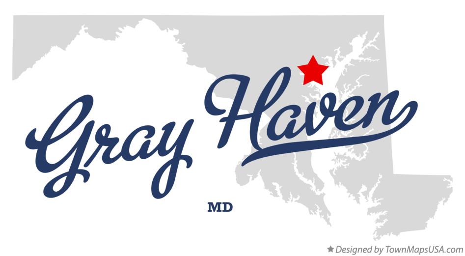 Map of Gray Haven Maryland MD