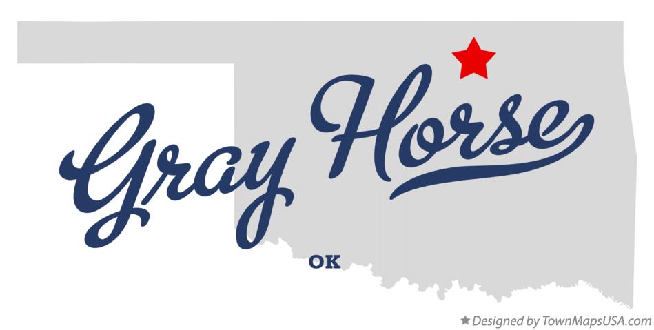 Map of Gray Horse Oklahoma OK