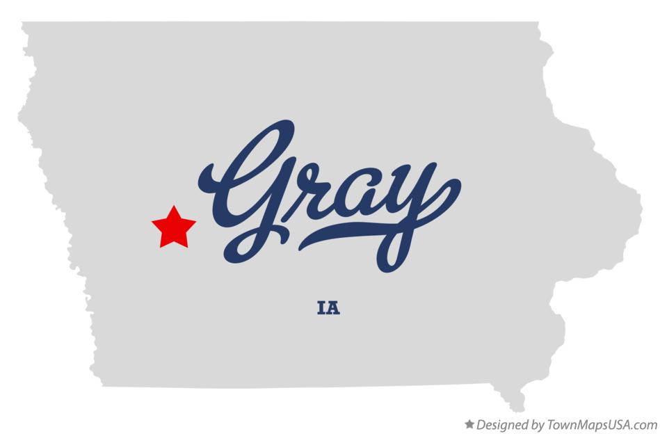 Map of Gray Iowa IA