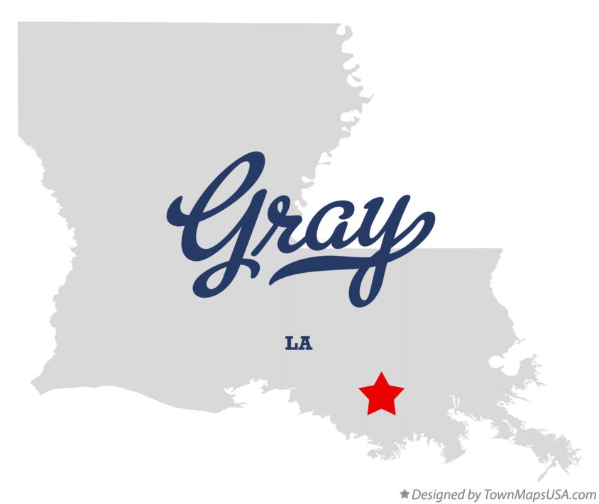 Map of Gray Louisiana LA