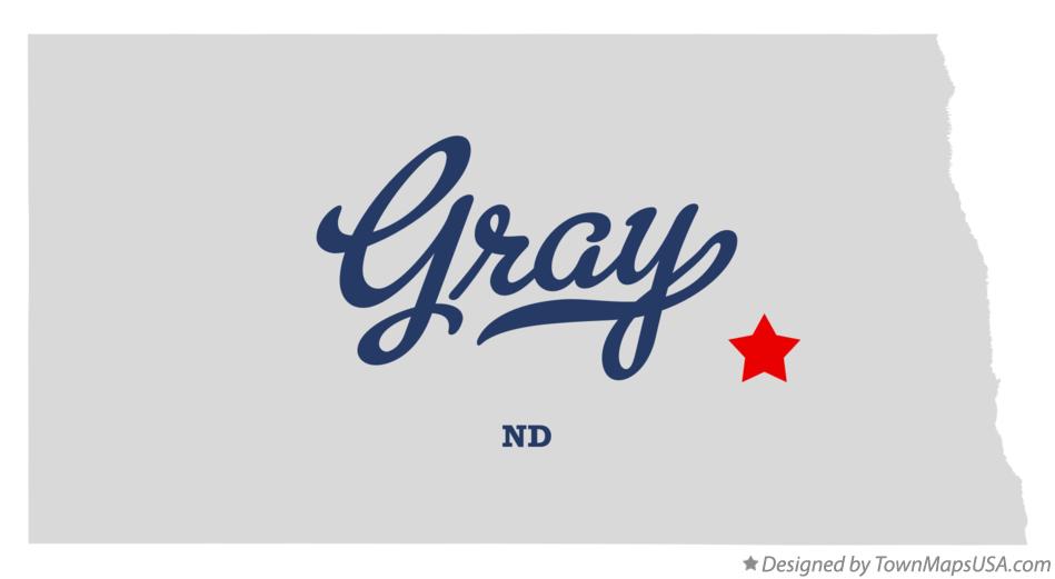 Map of Gray North Dakota ND