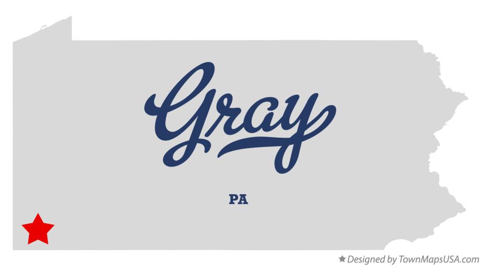 Map of Gray Pennsylvania PA