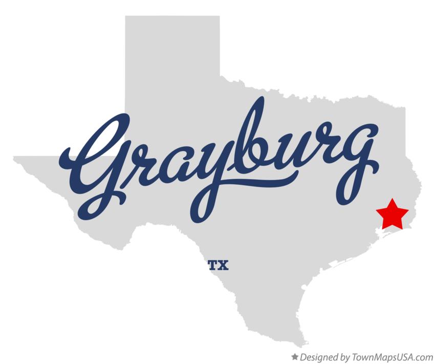 Map of Grayburg Texas TX