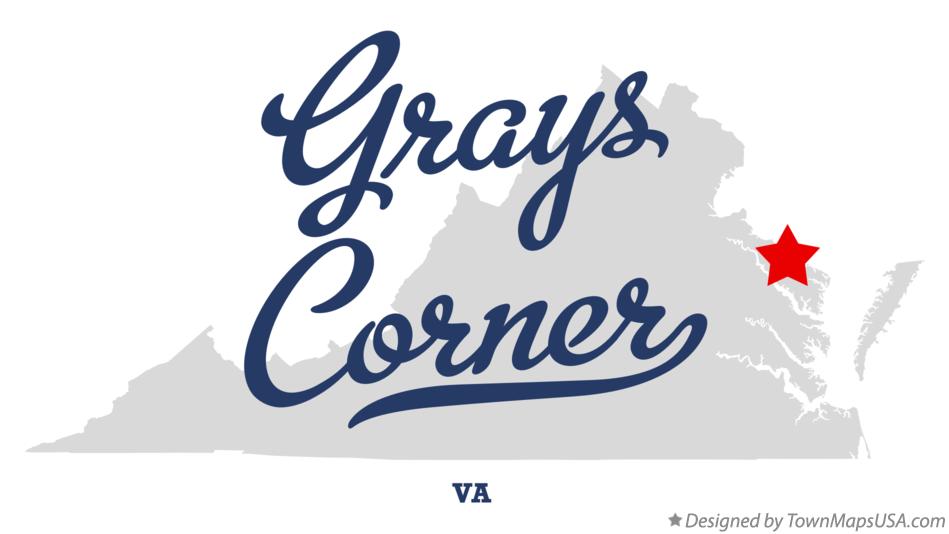 Map of Grays Corner Virginia VA