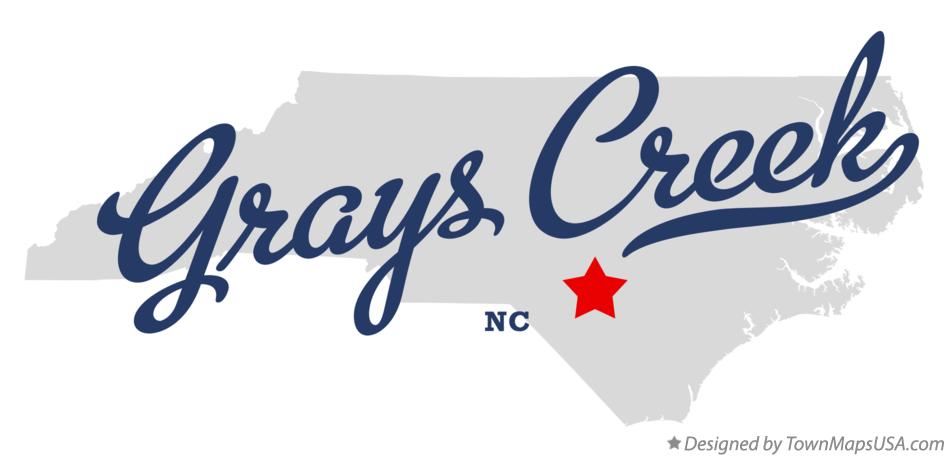 Map of Grays Creek North Carolina NC