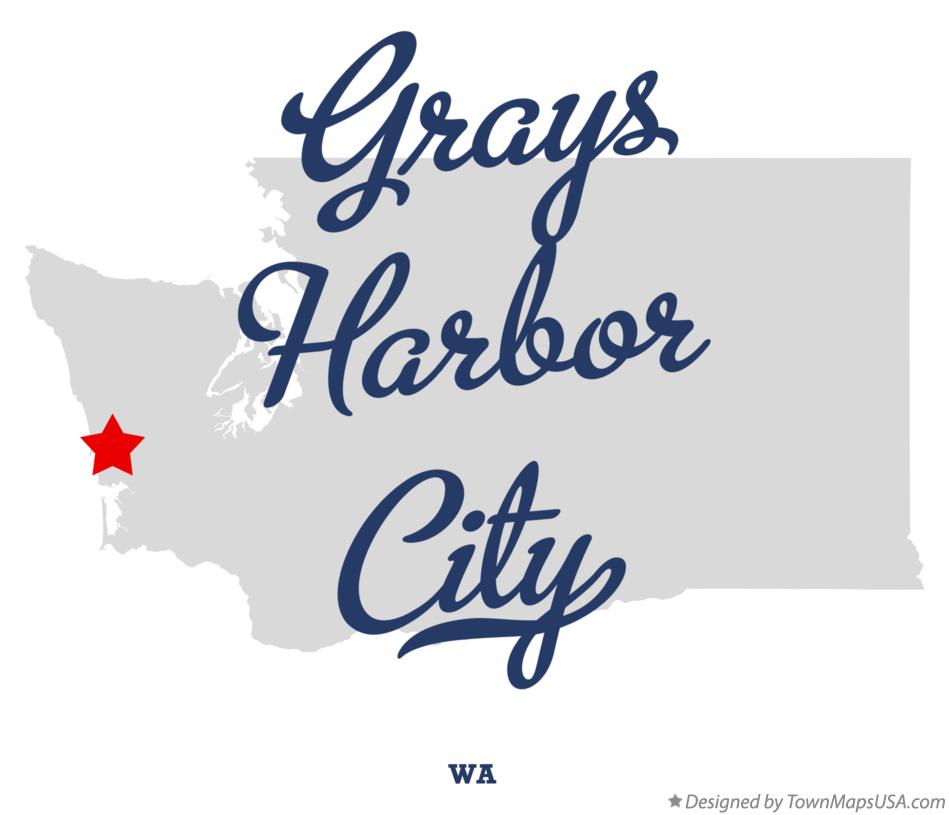 Map of Grays Harbor City Washington WA